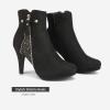 DREAM PAIRS Women’s Ankle Boots High Stiletto Heel Booties Fashion Zipper Short Boots(Black-1)