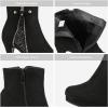DREAM PAIRS Women’s Ankle Boots High Stiletto Heel Booties Fashion Zipper Short Boots(Black-1)