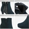 DREAM PAIRS Women’s Ankle Boots High Stiletto Heel Booties Fashion Zipper Short Boots(Dark/Blue-1)