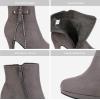 DREAM PAIRS Women’s Ankle Boots High Stiletto Heel Booties Fashion Zipper Short Boots(Light/Grey-1)