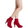 DREAM PAIRS Women’s Ankle Boots High Stiletto Heel Booties Fashion Zipper Short Boots(Red-1)