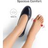 DREAM PAIRS Women’s Chunky Closed Toe Low Block Heels Work Pumps Comfortable Round Toe Dress Wedding Shoes(Navy Blue)
