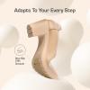 DREAM PAIRS Women’s Chunky Closed Toe Low Block Heels Work Pumps Comfortable Round Toe Dress Wedding Shoes(Nude)