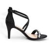 DREAM PAIRS Women’s Dolce Fashion Stilettos Open Toe Pump Heel Sandals(Black-rhinestone)