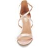 DREAM PAIRS Women’s Dolce Fashion Stilettos Open Toe Pump Heel Sandals(Champagne Satin)