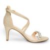 DREAM PAIRS Women’s Dolce Fashion Stilettos Open Toe Pump Heel Sandals(Gold-rhinestone)