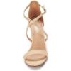 DREAM PAIRS Women’s Dolce Fashion Stilettos Open Toe Pump Heel Sandals(Nude Nubuck)