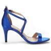DREAM PAIRS Women’s Dolce Fashion Stilettos Open Toe Pump Heel Sandals(Royal Blue Satin)