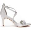 DREAM PAIRS Women’s Dolce Fashion Stilettos Open Toe Pump Heel Sandals(Silver Glitter)