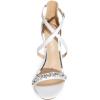 DREAM PAIRS Women’s Dolce Fashion Stilettos Open Toe Pump Heel Sandals(White-rhinestone)