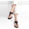 DREAM PAIRS Women’s Elastic Strappy String Thong Ankle Strap Summer Gladiator Sandals(Black)