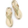 DREAM PAIRS Women’s Elastic Strappy String Thong Ankle Strap Summer Gladiator Sandals(Gold)