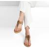 DREAM PAIRS Women’s Elastic Strappy String Thong Ankle Strap Summer Gladiator Sandals(Leopard)