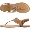 DREAM PAIRS Women’s Elastic Strappy String Thong Ankle Strap Summer Gladiator Sandals(Leopard)