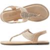 DREAM PAIRS Women’s Elastic Strappy String Thong Ankle Strap Summer Gladiator Sandals(Nude)