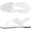 DREAM PAIRS Women’s Elastic Strappy String Thong Ankle Strap Summer Gladiator Sandals(White/Glitter)