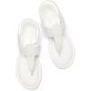 DREAM PAIRS Women’s Elastic Strappy String Thong Ankle Strap Summer Gladiator Sandals(White/Glitter)