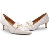 DREAM PAIRS Womens Heels Pointed Toe Kitten Heels Pump Shoes, White-pu – 10 (SDPU2313W)