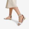 DREAM PAIRS Women’s Ingrid Ankle Strap Low Wedge Sandal(Espadrilles/White/Pu)