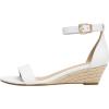 DREAM PAIRS Women’s Ingrid Ankle Strap Low Wedge Sandal(Espadrilles/White/Pu)