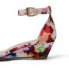 DREAM PAIRS Women’s Ingrid Ankle Strap Low Wedge Sandal(Floral)
