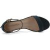 DREAM PAIRS Women’s Ingrid Ankle Strap Low Wedge Sandal(Navy/Suede)