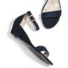 DREAM PAIRS Women’s Ingrid Ankle Strap Low Wedge Sandal(Navy-suede-1)