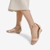 DREAM PAIRS Women’s Ingrid Ankle Strap Low Wedge Sandal(Nude/Nubuck)