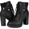 DREAM PAIRS Women’s Lace up Combat Ankle Boots High Chunky Heel Fashion Heeled Booties Shoes(Black)