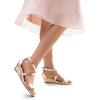 DREAM PAIRS Women’s Low Wedge Sandals Ankle Strap Heel Sandal Open Toe Wide Dress Summer Shoes(Gold-pu)
