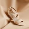 DREAM PAIRS Women’s Low Wedge Sandals Ankle Strap Heel Sandal Open Toe Wide Dress Summer Shoes(Nude_nubuck)