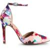 DREAM PAIRS Women’s Oppointed-Lacey Pointed Toe Ankle Strap High Heel Stiletto Pumps Wedding Dress Shoes(Floral)