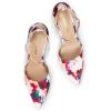 DREAM PAIRS Women’s Oppointed-Lacey Pointed Toe Ankle Strap High Heel Stiletto Pumps Wedding Dress Shoes(Floral)