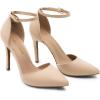 DREAM PAIRS Women’s Oppointed-Lacey Pointed Toe Ankle Strap High Heel Stiletto Pumps Wedding Dress Shoes(Nude Suede)