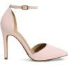 DREAM PAIRS Women’s Oppointed-Lacey Pointed Toe Ankle Strap High Heel Stiletto Pumps Wedding Dress Shoes(Pink)