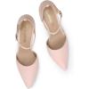 DREAM PAIRS Women’s Oppointed-Lacey Pointed Toe Ankle Strap High Heel Stiletto Pumps Wedding Dress Shoes(Pink)