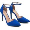 DREAM PAIRS Women’s Oppointed-Lacey Pointed Toe Ankle Strap High Heel Stiletto Pumps Wedding Dress Shoes(Royal/Blue)