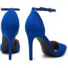 DREAM PAIRS Women’s Oppointed-Lacey Pointed Toe Ankle Strap High Heel Stiletto Pumps Wedding Dress Shoes(Royal/Blue)