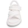 DREAM PAIRS Women’s SDFS2334W Women’s Strappy Flat Sandals Slip On Open Toe Comfot Slides for Summer White Size 9