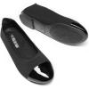 DREAM PAIRS Women’s Sole-Flex Ballerina Walking Flats Shoes(Black Knit)
