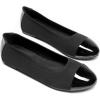 DREAM PAIRS Women’s Sole-Flex Ballerina Walking Flats Shoes(Black Knit)