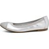 DREAM PAIRS Women’s Sole-Flex Ballerina Walking Flats Shoes(Silver)