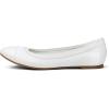 DREAM PAIRS Women’s Sole-Flex Ballerina Walking Flats Shoes(White)