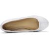 DREAM PAIRS Women’s Sole-Shine Rhinestone Ballet Flats Shoes(White)