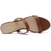 DREAM PAIRS Women’s Two Strap Open Toe Low Block Chunky Heels Sandals Dress Pumps Casual Summer Mules Shoes(Toffee)