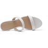 DREAM PAIRS Women’s Two Strap Open Toe Low Block Chunky Heels Sandals Dress Pumps Casual Summer Mules Shoes(White-stone)