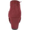 DREAM PAIRS Women’s Wedge Boots Casual Fashion Lace Up Low Heel Ankle Booties Shoes(Burgundy)