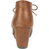 DREAM PAIRS Women’s Wedge Boots Casual Fashion Lace Up Low Heel Ankle Booties Shoes(Tan/Pu)