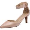 DREAM PAIRS Kitten Heel Low Heel for Women Closed Pointed Toe Pumps Wedding Party Sexy Dress Shoes Lowpointed(Pink/Pat)