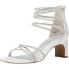 DREAM PAIRS Women’s Block Chunky Rhinestone Low Heels Square Toe Sparkly Dressy Ankle Strap Heels Sandals(Silver/Rhinestone)